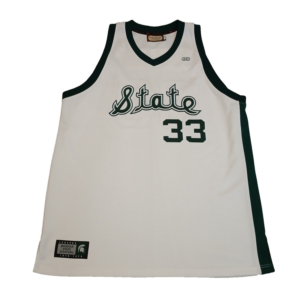 HARDWOOD LEGENDS MICHIGAN STATE MAGIC JOHNSON MENS JERSEY WHITE GRENSIZE XXL